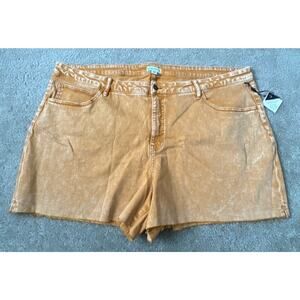 Ava & Viv Rust cut-off Denim shorts Women size 28W Mid-rise Stretch Soft